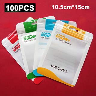 100 túi zip nhựa đựng dây cáp usb