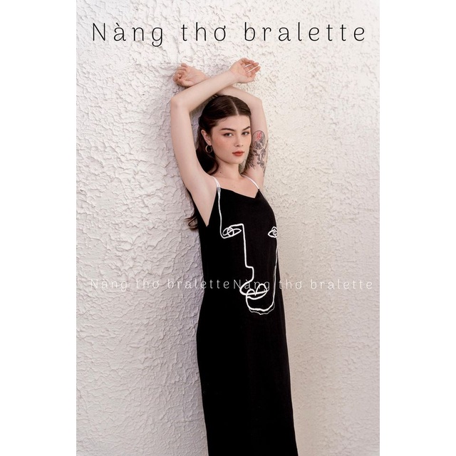 Đầm nét mặt vẽ thủ công