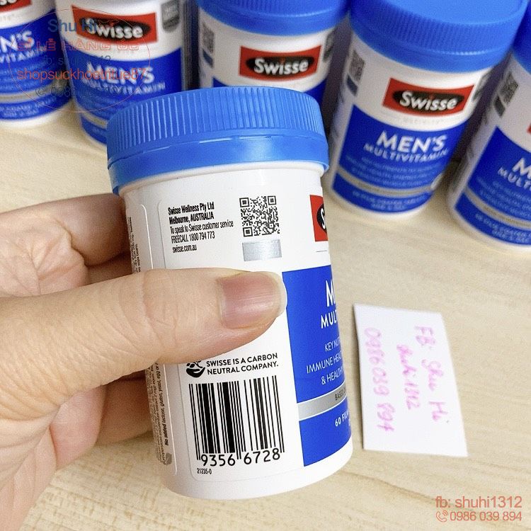 Vitamin tổng hợp cho nam swisse từ 18 đến 50 tuổi, men’s ultivite multivitamin úc 60 viên - swisse Men, tăng đề kháng