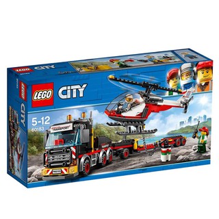 Lắp ráp xếp hình lego city 60183 sy6963 lepin 02094 bela 10872 : xe vận tải hạng nặng container chở máy bay