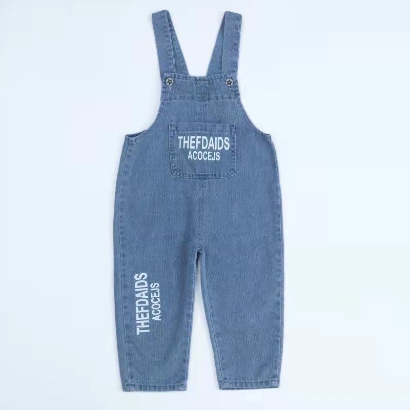 Mới Quần Yếm Denim Mỏng Mềm Mại Xinh Xắn Cho Bé Gái