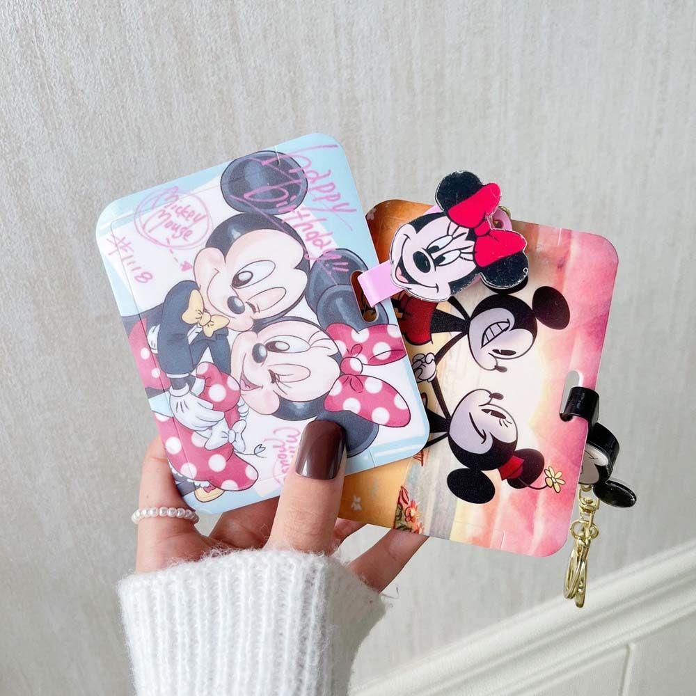 Ví Đựng Thẻ ID / Xe Buýt / Thẻ Ngân Hàng Hình Vịt Hoạt Hình Nhỏ Gọn Có Móc Khóa