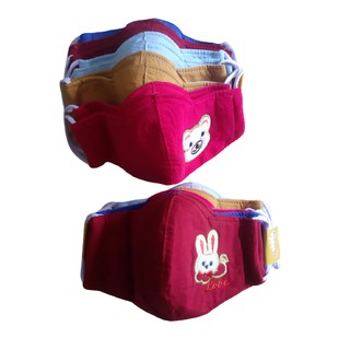 Lố 10 cái Khẩu trang vải trẻ em, cho bé, từ 1 đến 4 tuổi. Siêu bền.