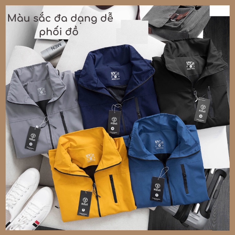 Áo Gió 3 khóa nam nữ thể thao 2 lớp kèm túi đựng loại Siêu Đẹp, Siêu Bền - Chống Nước - Chống Nắng