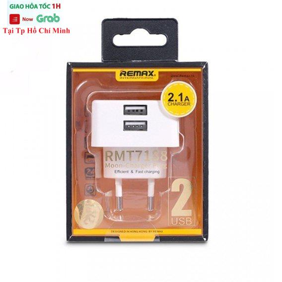 Cóc Sạc Remax 2 Cổng 2.1A Chính Hãng