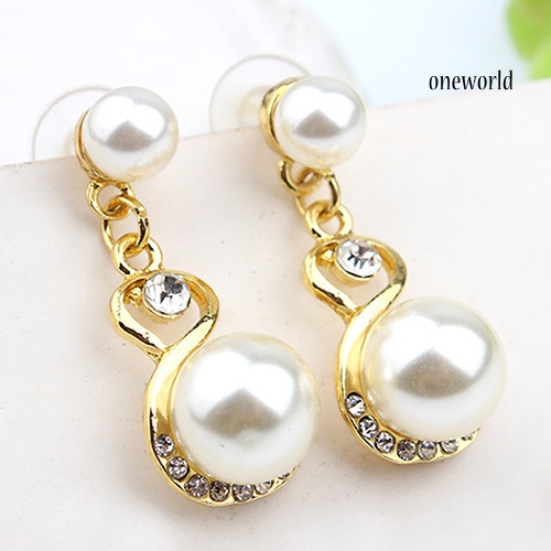 Set Vòng cổ Và Đôi Khuyên Tai Đính Ngọc Trai Nhân Tạo Thời Trang Cho Nữ