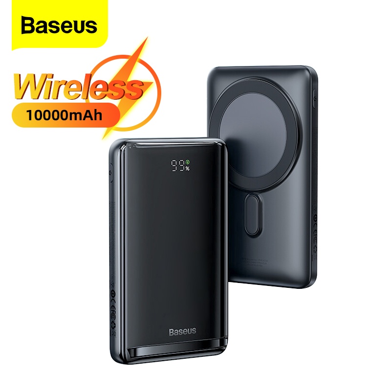Sạc Dự Phòng Không Dây Baseus 10000mAh Type C Thiết Kế Nhỏ Gọn Tiện Dụng Cho Điện Thoại