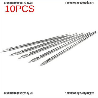 Set 10 kim xỏ lỗ cơ thể cho khuyên rốn chất liệu thép phẫu thuật 12/14/16/18G