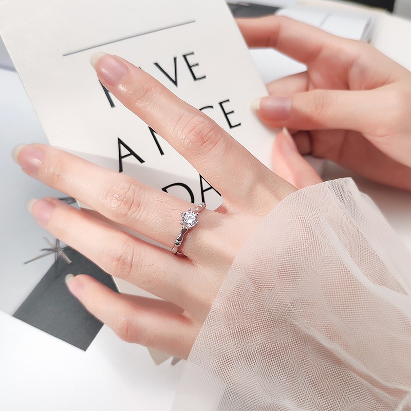 Nhẫn Bạc Nữ ITALY S925 Đính Đá Trắng Sáng Cao Cấp N2499 Bảo Ngọc Jewelry