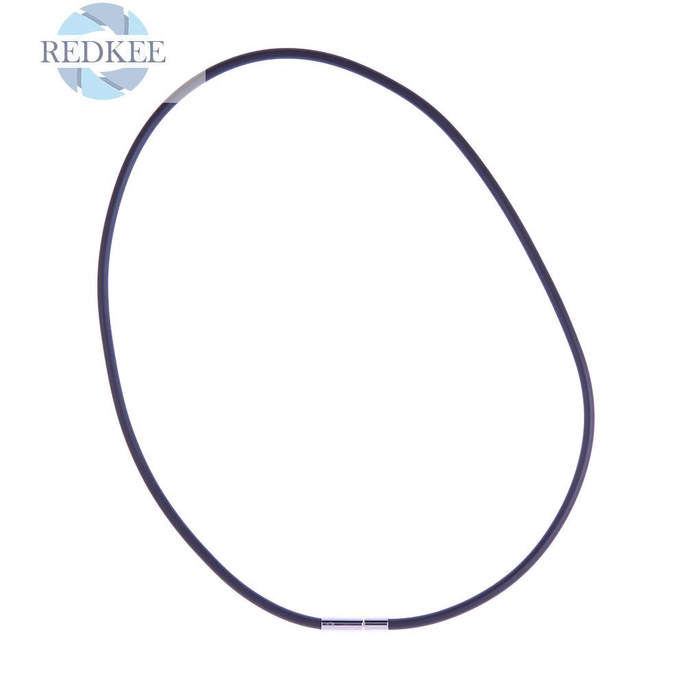 Vòng cổ choker cao su đen 3mm 16/18/24inch cho nam nữ