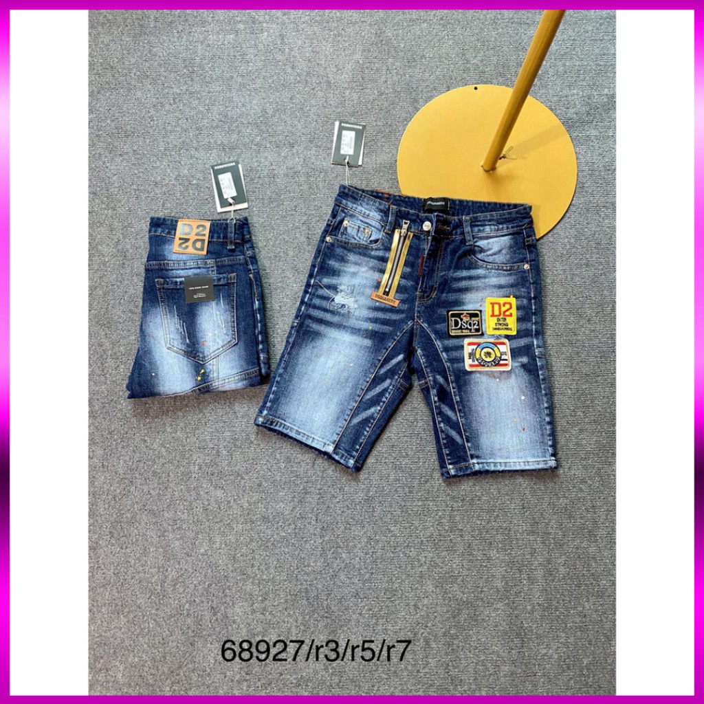 Quần Ngố Bò Dsq, Short Bò Nam Dsq Khóa Lệch , Huy Hiệu Thêu Logo Hàng Siêu Đẹp | BigBuy360 - bigbuy360.vn