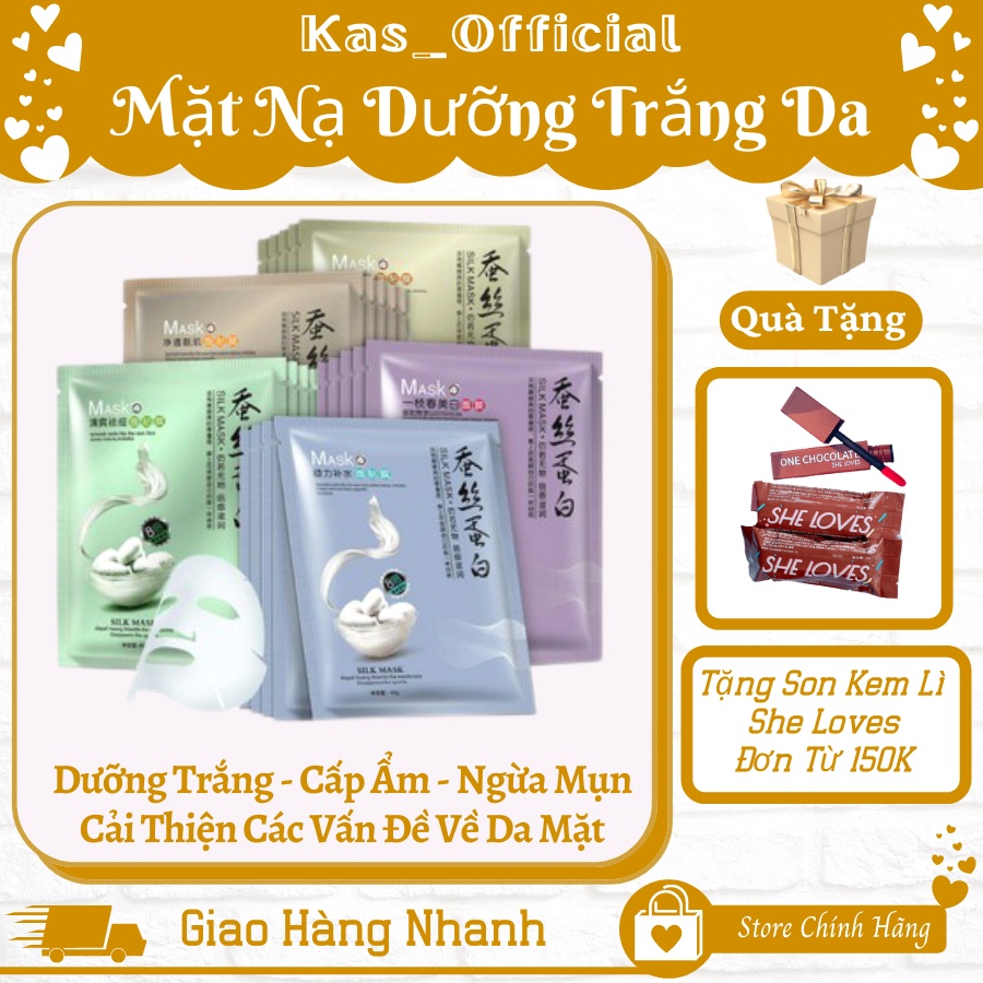 Mặt Nạ Dưỡng Da Mụn Cấp Ẩm Thải Độc Dưỡng Trắng Da Tơ Tằm ONE SPRING SILK MASK Ngừa Lão Hóa Da Hàng Nội Địa Trung