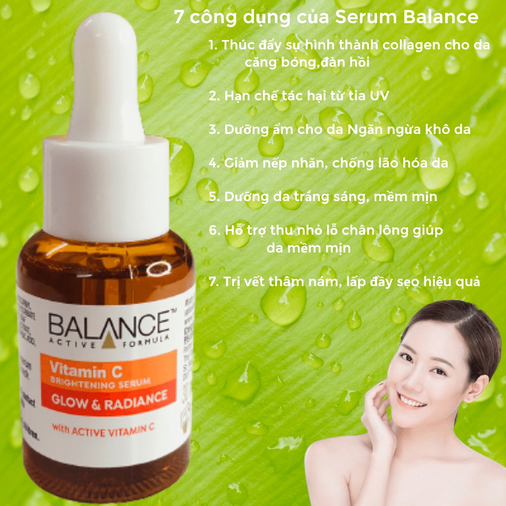 Serum Balance [Hot New-Hàng Auth] Tinh Chất mờ thâm sau mụn Vitamin C Balance Active Formula 30ml