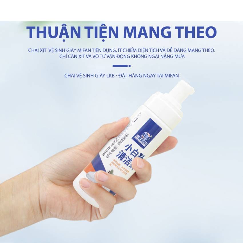 Chai Xịt Vệ Sinh Giày Cao Cấp LKB 200ml - Bình Xịt Bọt Làm Sạch, Làm Trắng Giày Dép Siêu Tốc GALA HOME