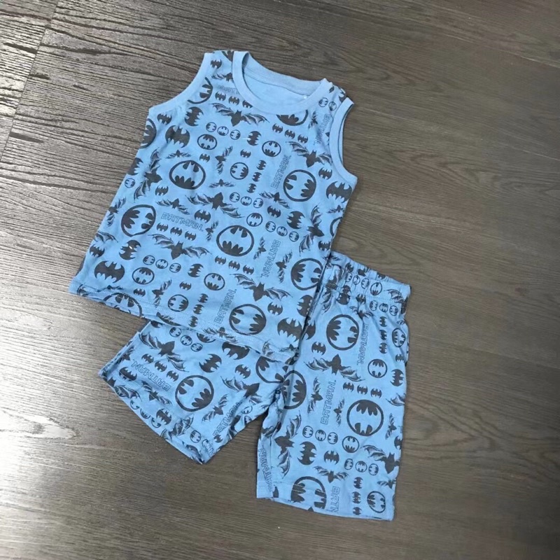 Bộ quần áo ba lỗ DT cho bé trai 2-8 tuổi  Sét cộc tay bé trai cao cấp xuất dư 0721