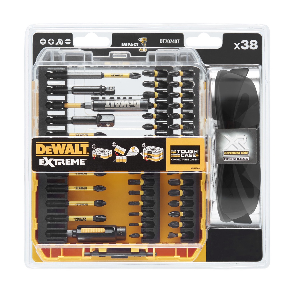 Bộ Mũi Khoan Vặn Vít Đa Năng Kèm Kính Bảo Hộ , Kèm Ly Giữ Nhiệt DEWALT DT70740T DT70707-QZ - Chính Hãng