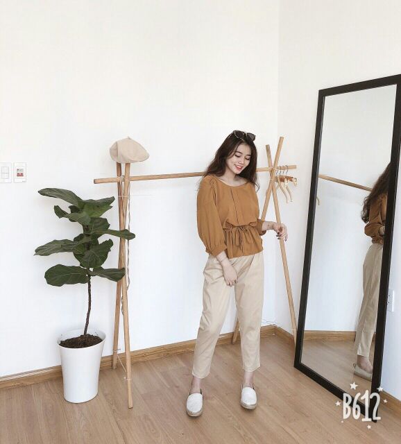 Set áo kiểu x quần baggy