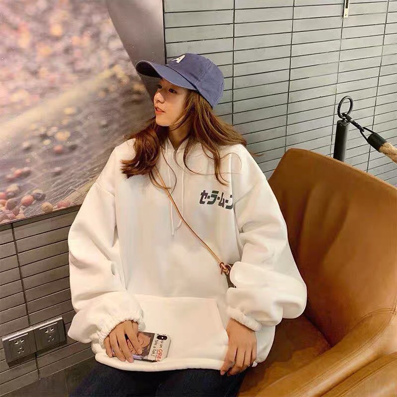 Áo hoodie nỉ form rộng unisex phản quang Thuỷ Thủ Mặt Trăng nam nữ ulzzang Wind | BigBuy360 - bigbuy360.vn