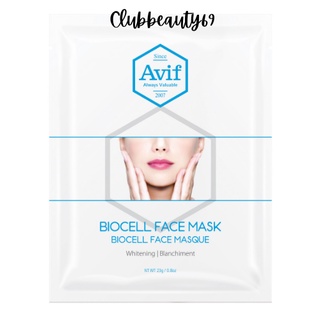 Mặt nạ dưỡng da Avif Biocell Whitening Face Mask, mặt nạ nước dừa tươi lên men