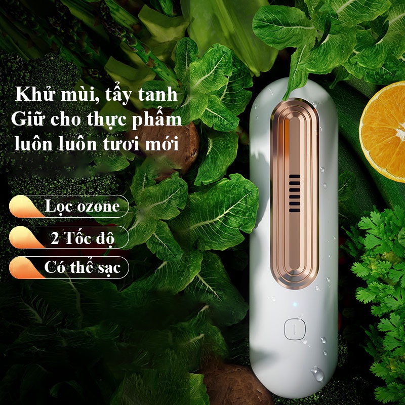 Máy khử mùi tủ lạnh mới có thể sạc lại, Máy lọc không khí ion âm tẩy mùi ozone, Giữ mới thực phẩm