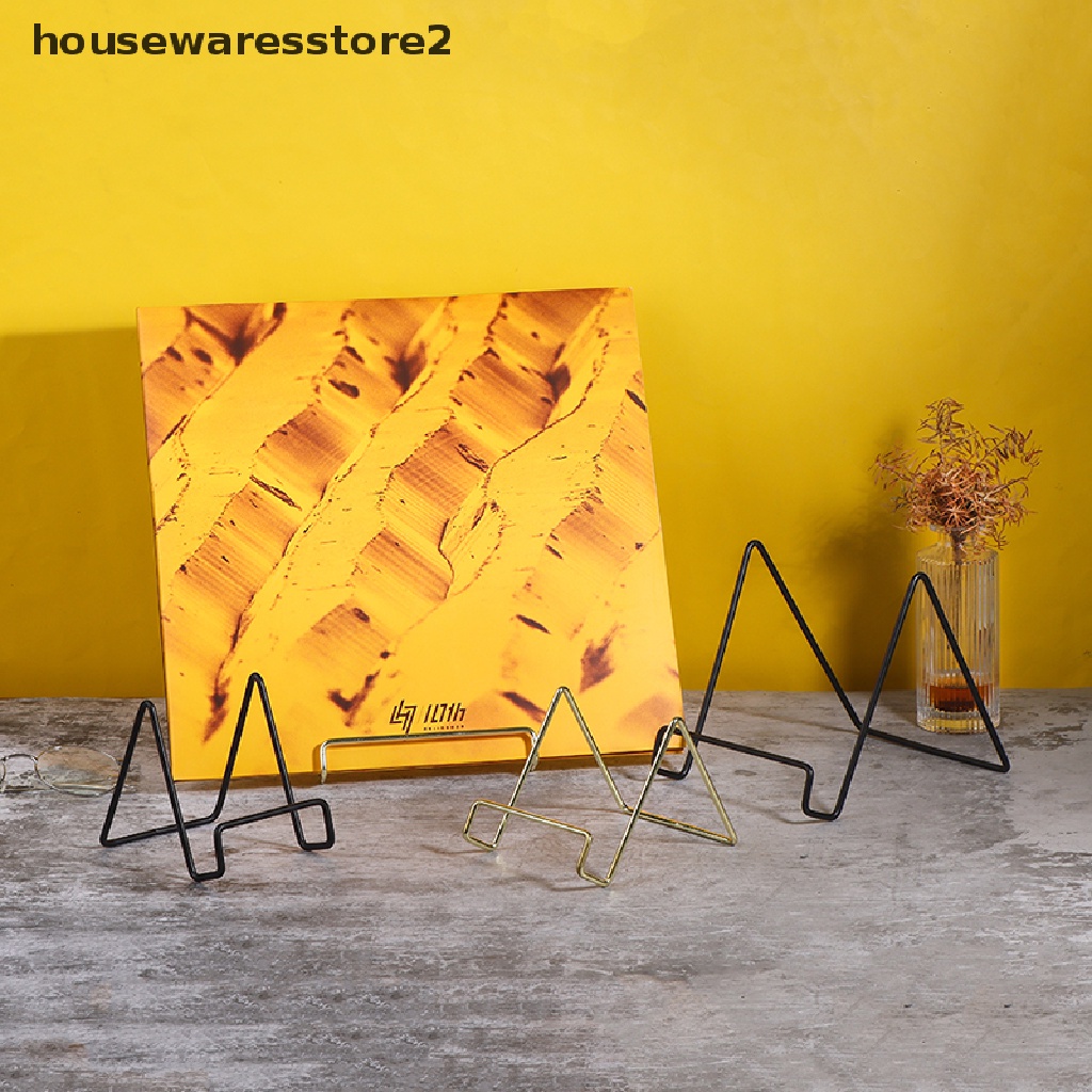 [housewaresstore2] Giá Đỡ Trưng Bày Đĩa CD LP Vinyl EP Màu Vàng Đen Để Bàn Trưng Bày