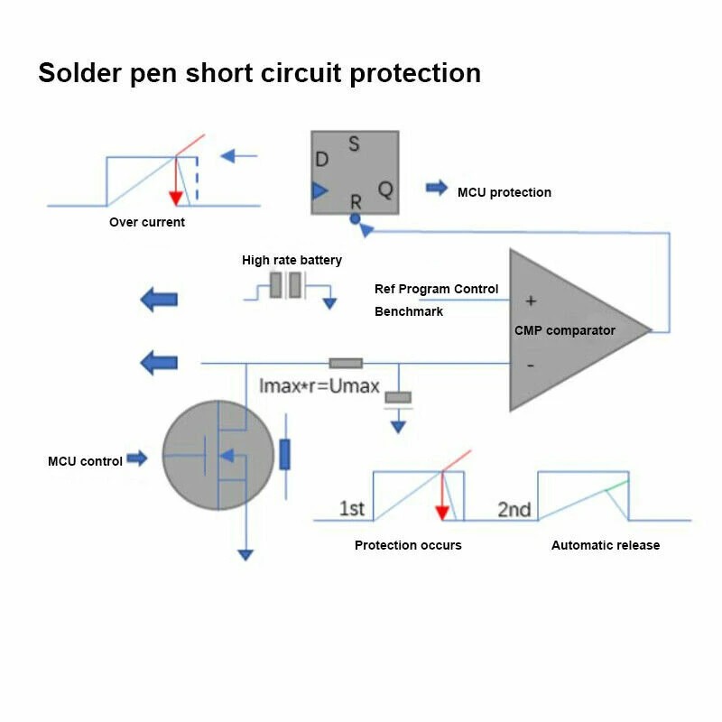 Agoal 6-Speed Portable Spot Welding Machine Mini Spot Welding Pen or Nickel Sheet for 18650 Battery Tool Adjustable Mini Spot Welding Pen for 18650 Battery Tool Kit