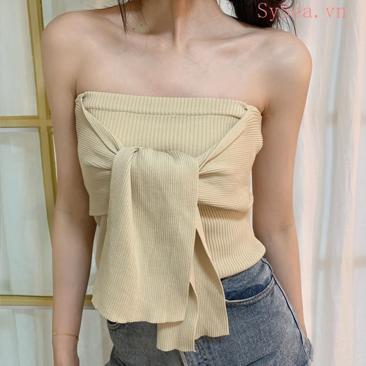 Áo tank top màu xanh lá thời trang mùa hè quyến rũ cho nữ