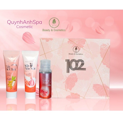 Bộ chăm sóc da chuyên sâu 102 Olic QuynhAnhSpa sữa rửa mặt, tẩy da chết, nước thần
