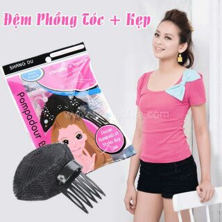 Combo 2 bộ Đệm phồng tóc dạng gài phong cách Hàn Quốc