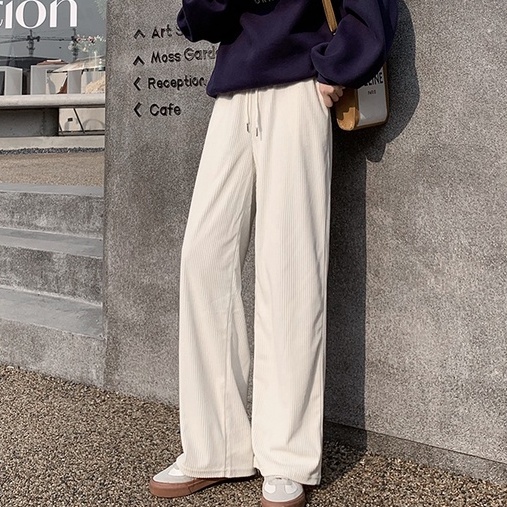 Quần ZHELIHANGFEI ống rộng lưng cao thời trang phong cách