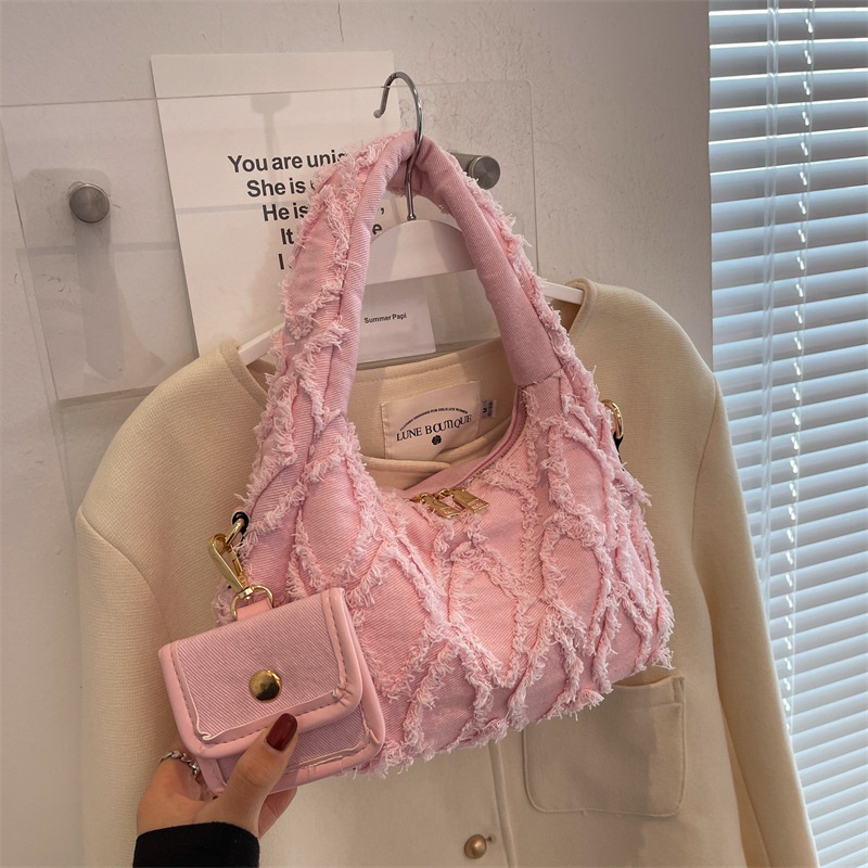 Túi Xách Denim Đính Kim Cương Giả Phong Cách Thời Trang Mới 2023