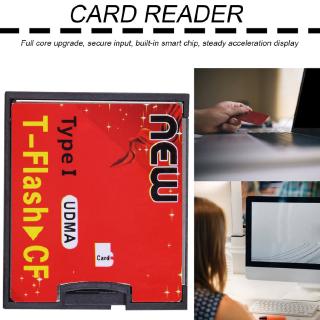 Red Black T-Flash to CF type1 Compact Flash Memory Card UDMA Adapter