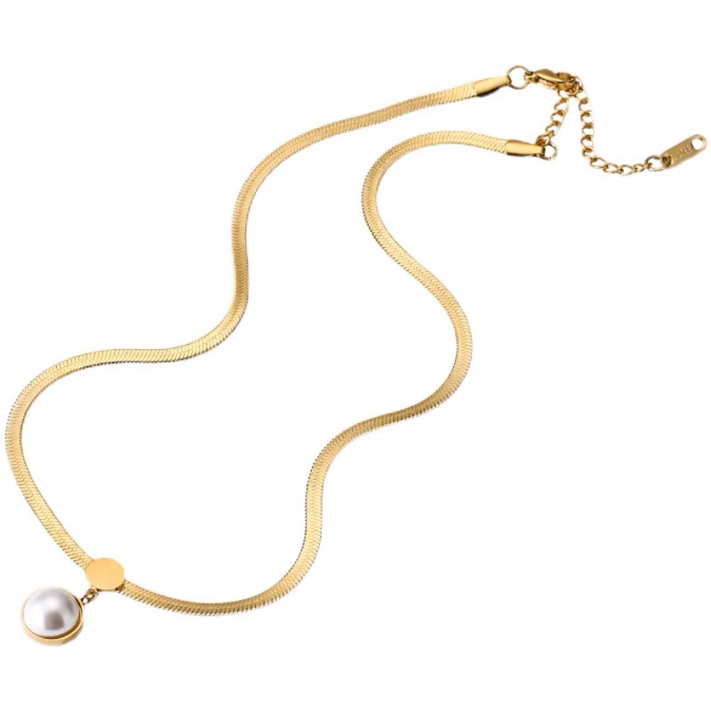 Vòng Cổ Choker Vàng Đính Ngọc Trai