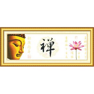 Tranh Thêu Chữ Thập Thiền Định H1550 (KHÁCH TỰ THÊU) KT:105X45CM