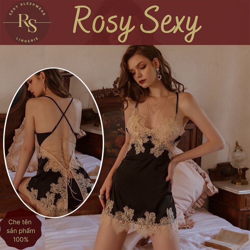 Váy ngủ hai dây lụa satin cao cấp gợi cảm VN0H01