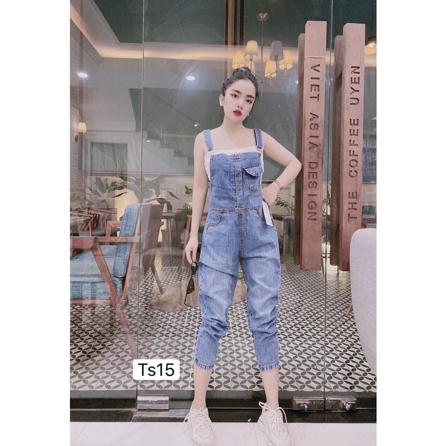 Yếm jean dài nữ - yếm bò ulzzang phong cách hàn quốc cao cấp Lady-Hn Store88 h4