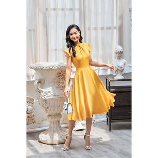 Đầm xòe ngắn tay xòe xoắn DDA0447 20Again