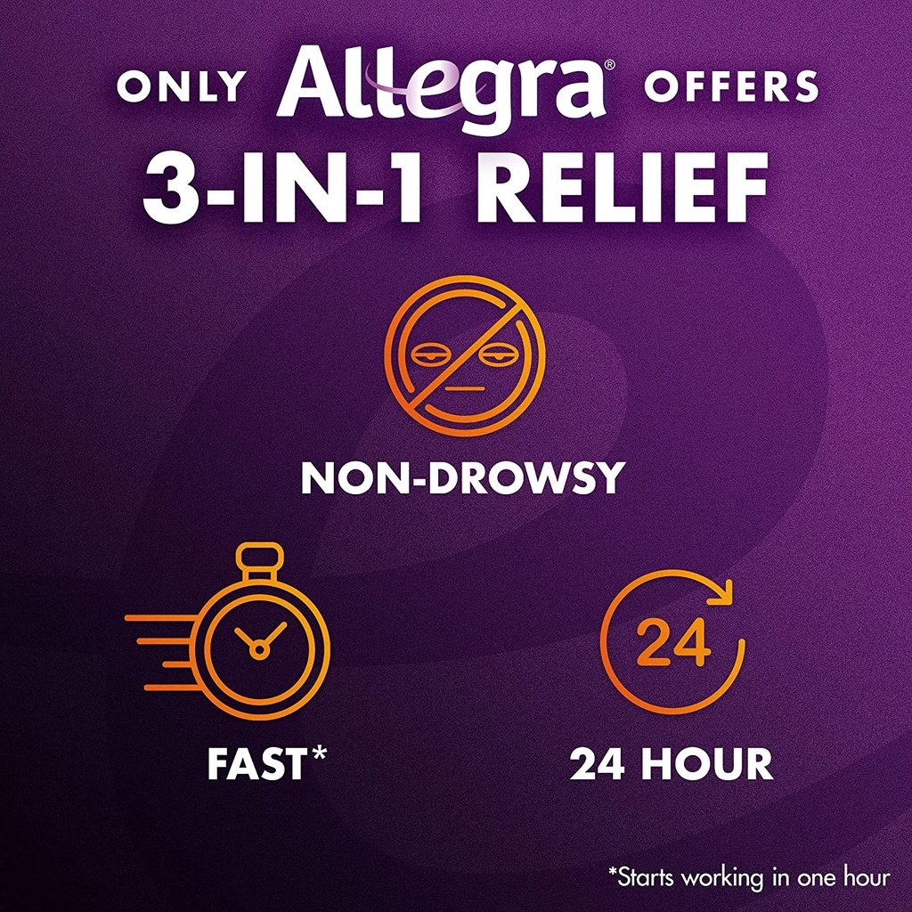 [DATE 4/2023] Allegra 24 Hour Allergy 180mg Tablets 90 VIÊN