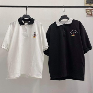 Áo PoLo Tay Lỡ MICKEY MOUSE Ulzzang Unisex (Ảnh Thật)
