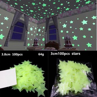 Gói 100 Sao Dạ Quang Dán Tường- Kèm Miếng Dán