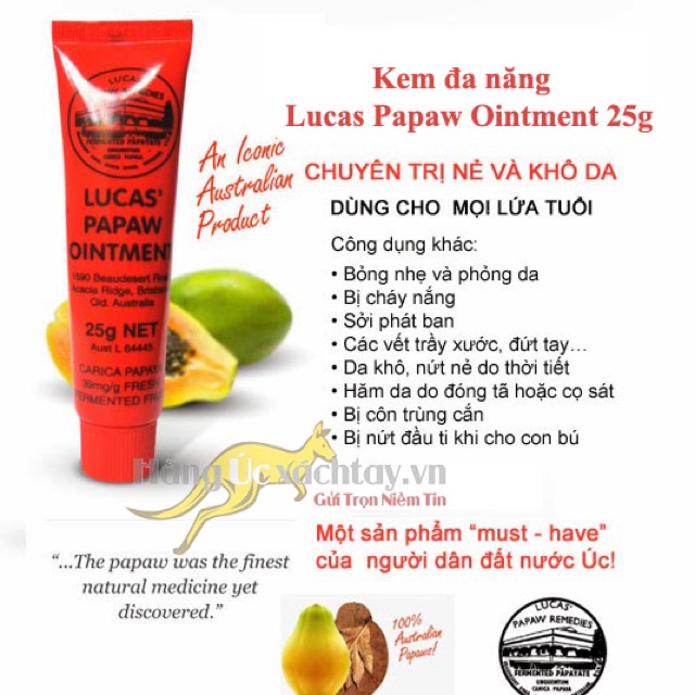 Paris Beauty Garden - Kem Đa Năng Lucas Papaw Ointment 25g Của Úc