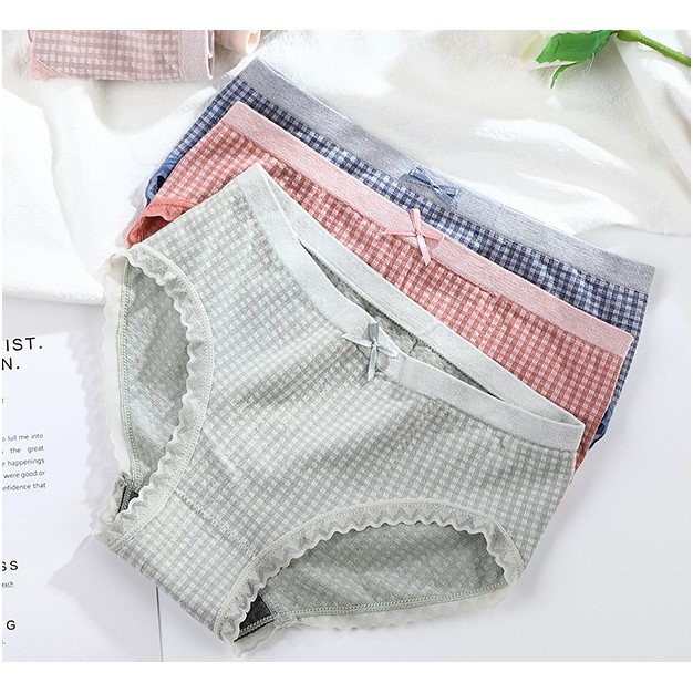 Quần lót nữ, quần lót nữ cotton thun lạnh viền ren đẹp | BigBuy360 - bigbuy360.vn
