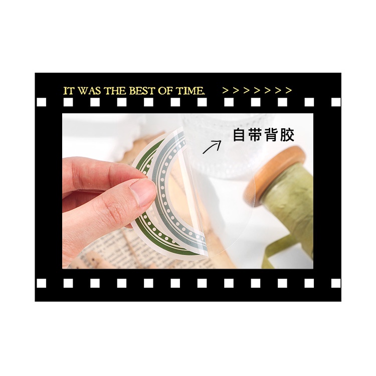 Set 15 miếng dán phim PET trang trí sổ tay Diy