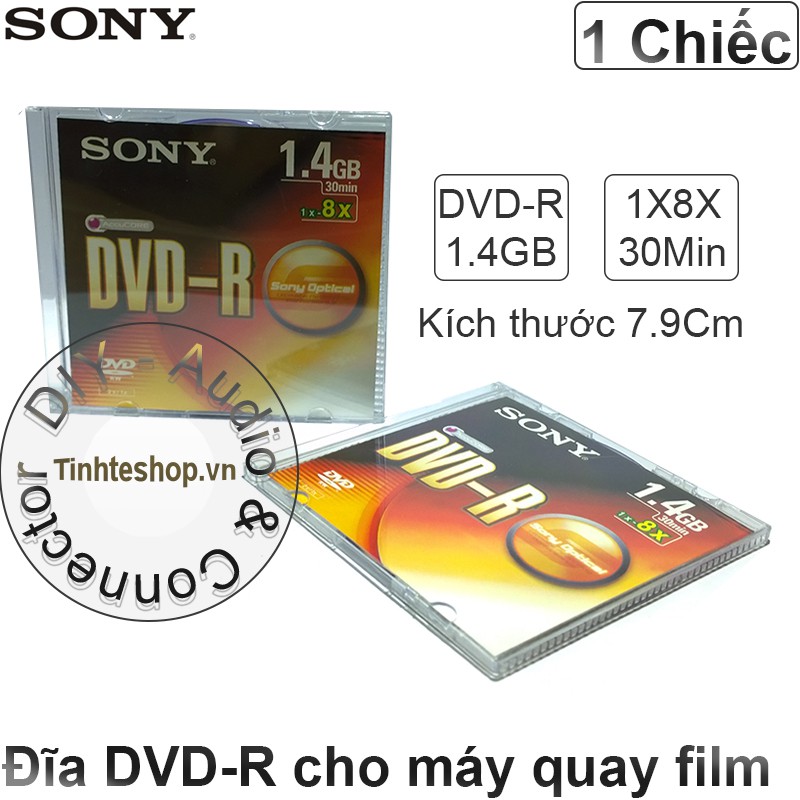 Đĩa DVD-R loại nhỏ 7.9Cm cho máy quay phim 1.4GB 30min 8X Sony DMR47S3/T1 (1 chiếc)