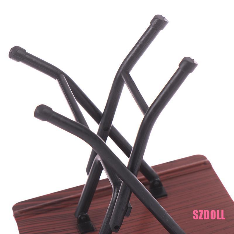 Bàn Ghế Xếp mini Tỉ Lệ 1:12 Cho Nhà Búp Bê SZDOLL6 Với 4 Ghế Đẩu