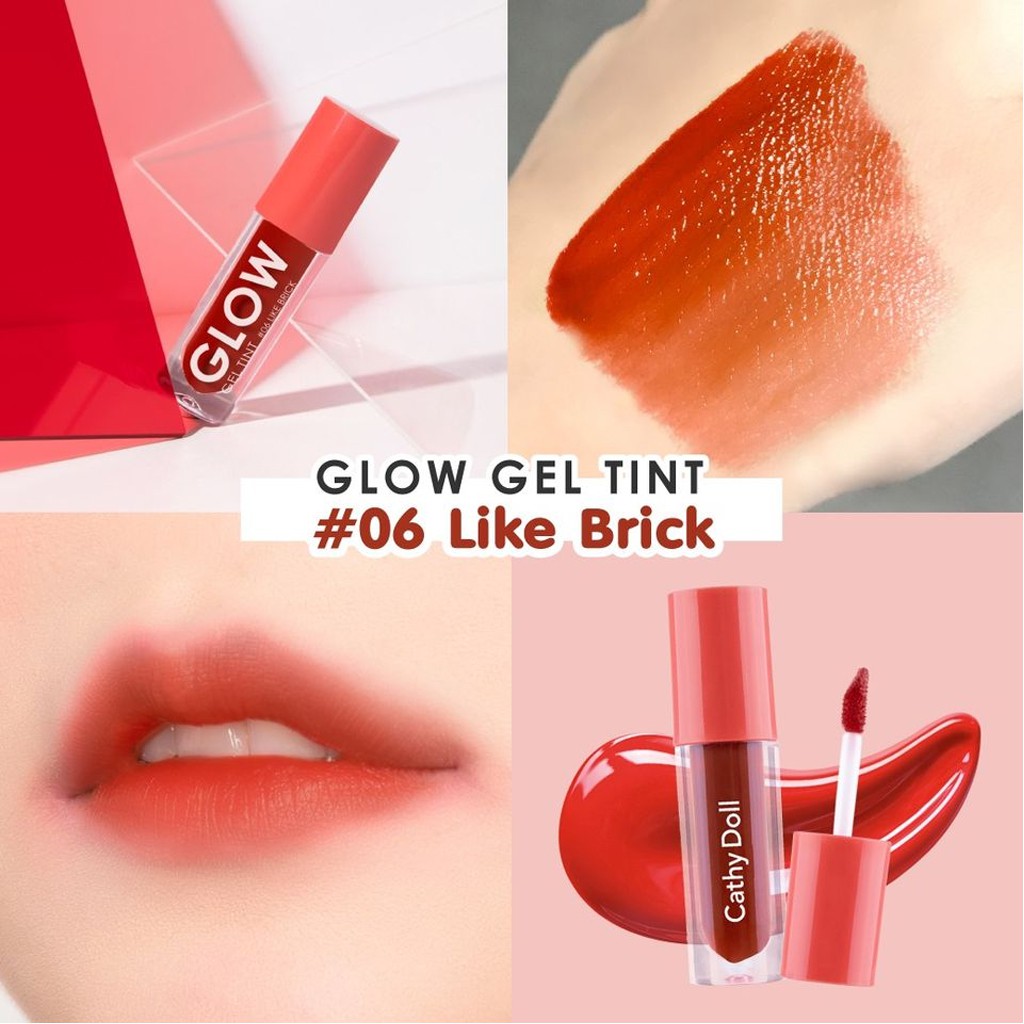 Son nước đủ 8 màu siêu lì mềm môi Cathy Doll Glow Gel Tint  2.4 g.