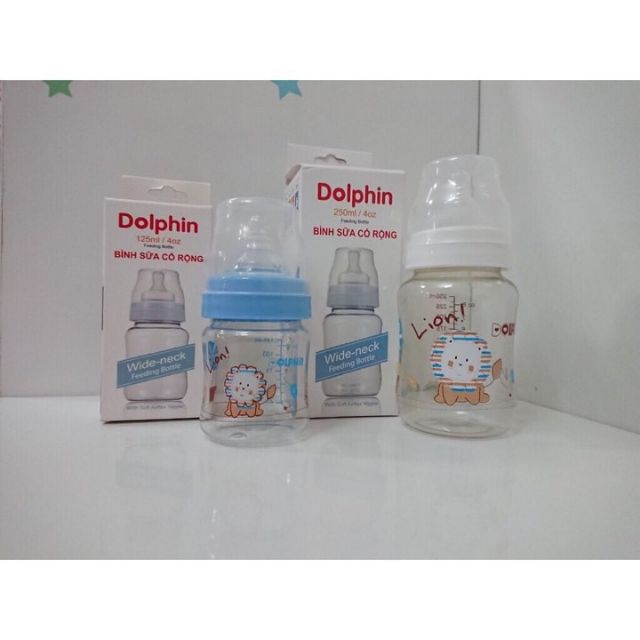 Bình Dolphin 125ml, 240ml cổ rộng