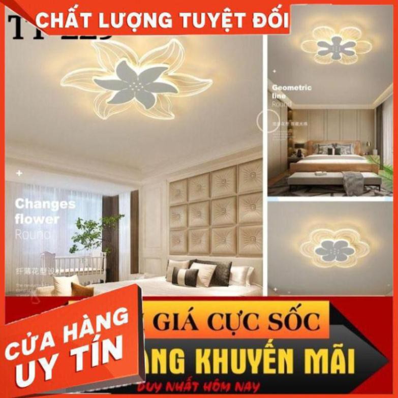 Đèn ốp trần hoa trang trí phòng khách 3 chế độ sáng thiết kế đơn giản hiện đại (BH 12 THÁNG)