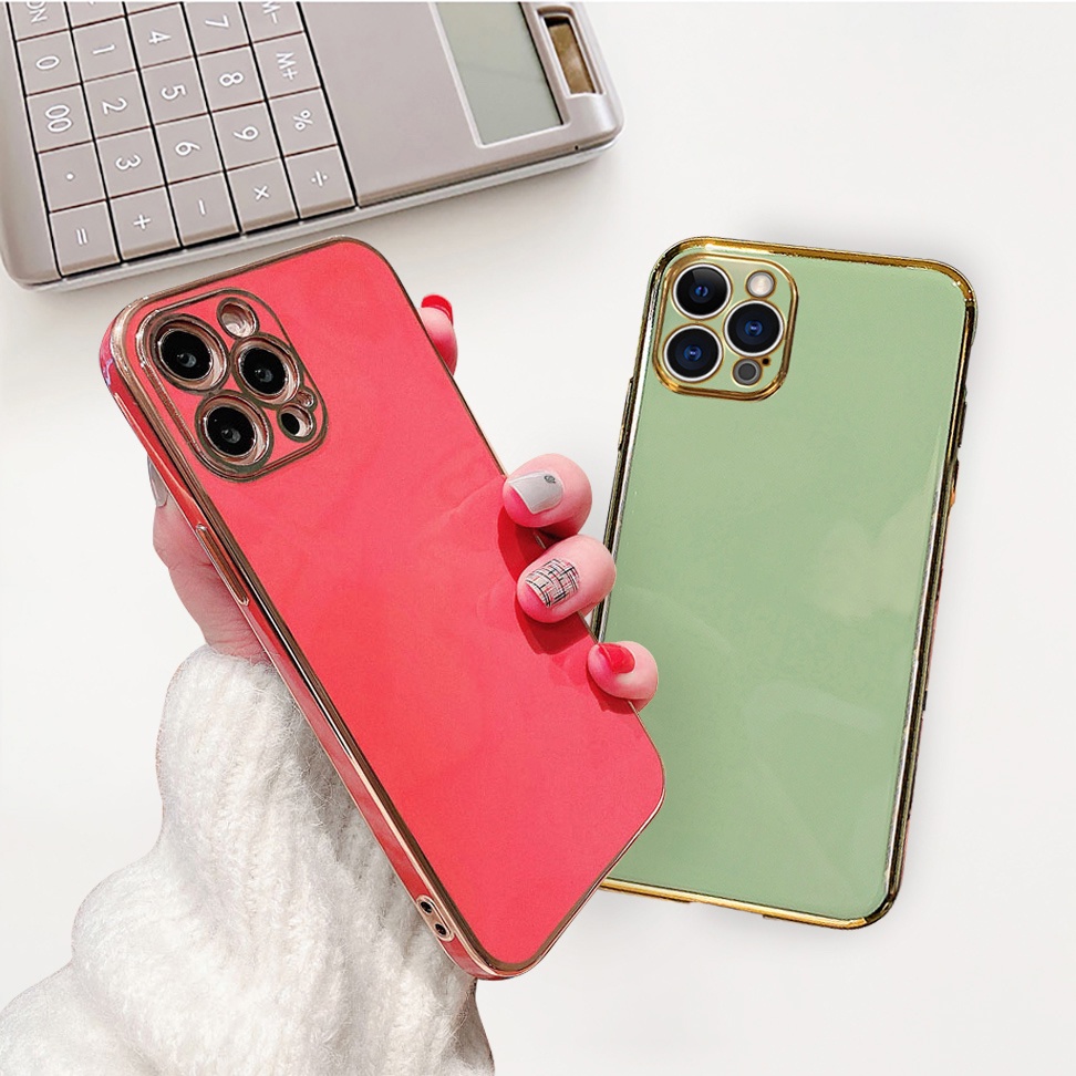 Ốp lưng iphone logo táo viền vuông 6/6plus/6s/6splus/7/7plus/8/8plus/x/xr/xs/11/12/pro/max/plus/promax - Awifi C3-5