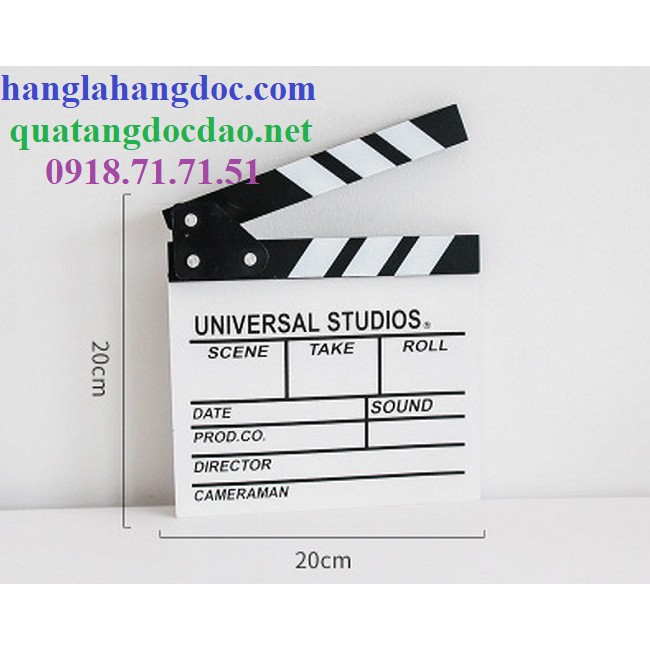 Bảng đạo diễn clapper board (20x20cm) đạo cụ quay phim, trang trí decor, chụp ảnh độc đáo